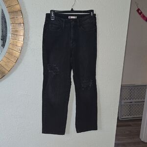 SO Men's Black Straight Jeans